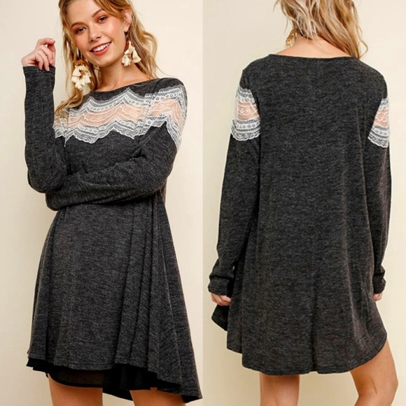 Umgee Long Sleeve Dress-Size Med - Picture 1 of 5